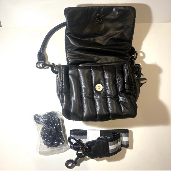 COPY - 2 piece NWT THINK ROYLN puffy quilted shiny bag has 3 straps. Also ROYLN… - Picture 2 of 5